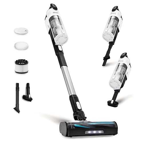 Levoit Aspiradora Inalámbrica LVAC-200 | Resistente a enredos, hasta 50 minutos, recargable, ligera, versátil para alfombras, piso duro, pelo de mascotas