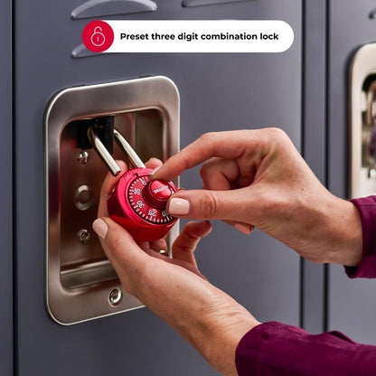 Master Lock 1530T Candado de combinación de cerradura, 2 unidades (paquete de 1), los colores pueden variar