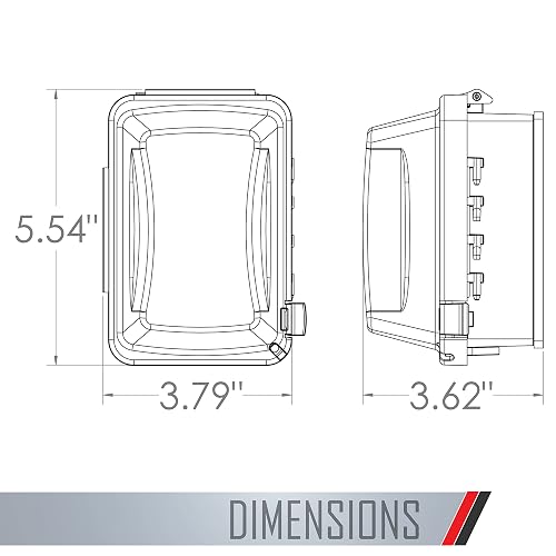 Taymac, Tapa estanca para enchufe a la intemperie, 3.25 Inches, Transparente