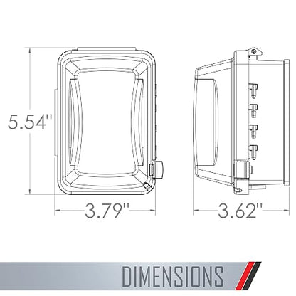 Taymac, Tapa estanca para enchufe a la intemperie, 3.25 Inches, Transparente