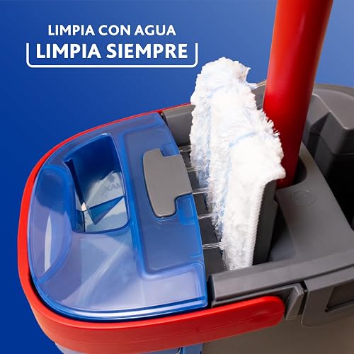 Vileda Sistema de Limpieza H2prO + 1 Repuesto de mop Adicional, Separa el Agua Limpia de la Sucia
