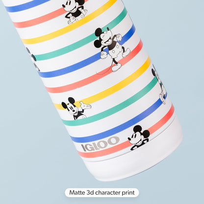 Igloo Mickey Stripe 16 onzas, vaso aislado de acero inoxidable