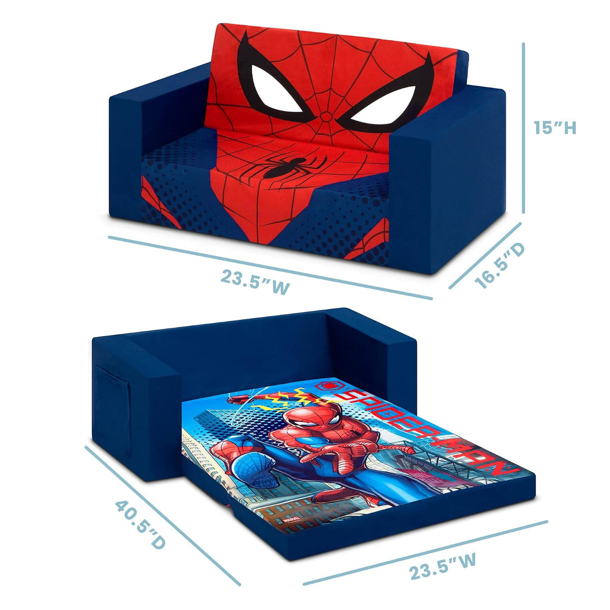 Delta Children Cozee Sofá abatible, Spider-Man