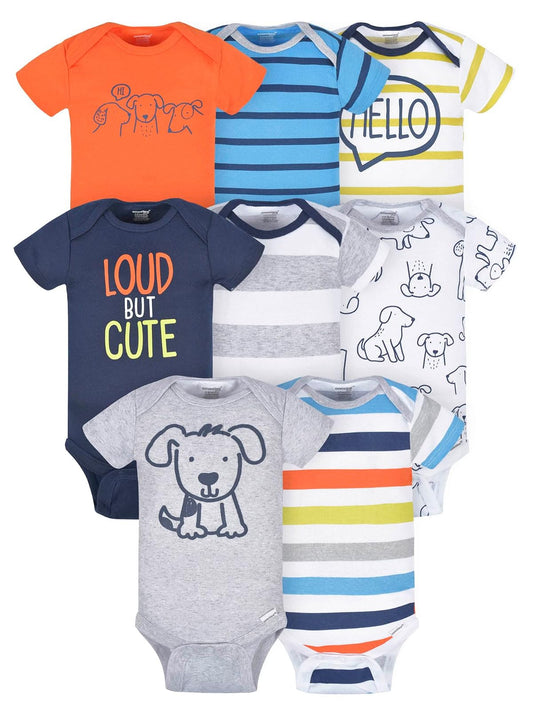 Onesies Brand Paquete de 8 mamelucos de manga corta para mezclar y combinar Conjunto de playera para bebés y niños pequeñosbebés niños