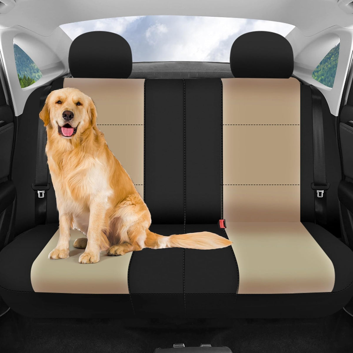 FH Group Juego Completo de Fundas para Asiento FB083BEIGE115, Beige
