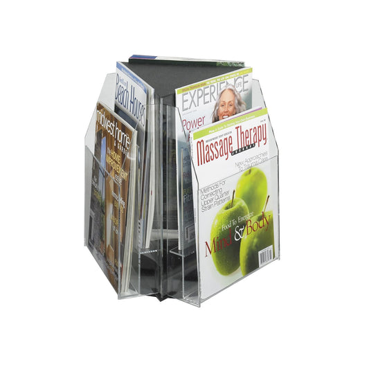 Safco 5698CL Reveal 6 Magazine Tabletop Displays, Clear