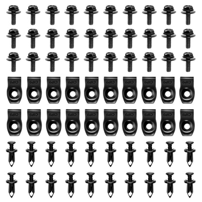 GOOACC GRC-100 Kit de 70 Piezas de Sujetadores de Nailon para Cubierta de Motor Guardabarros Carrocería