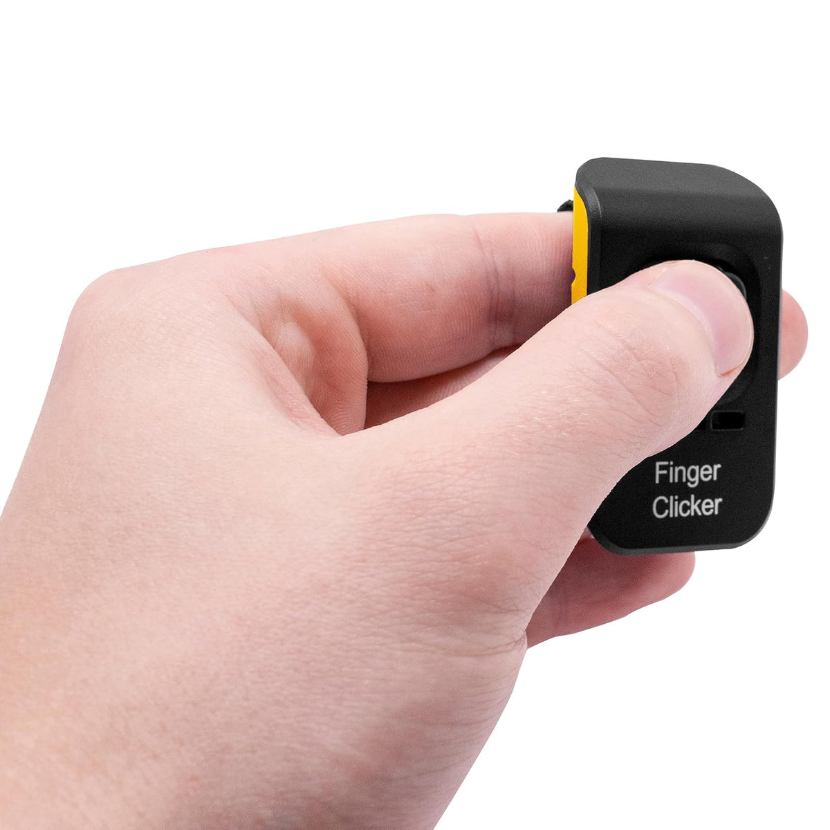 Educator - Clicker de Dedos de Entrenamiento para Perros con Sonido Audible para Refuerzo Positivo, Comportamiento y obediencia, Entrenador de Mascotas, Amarillo