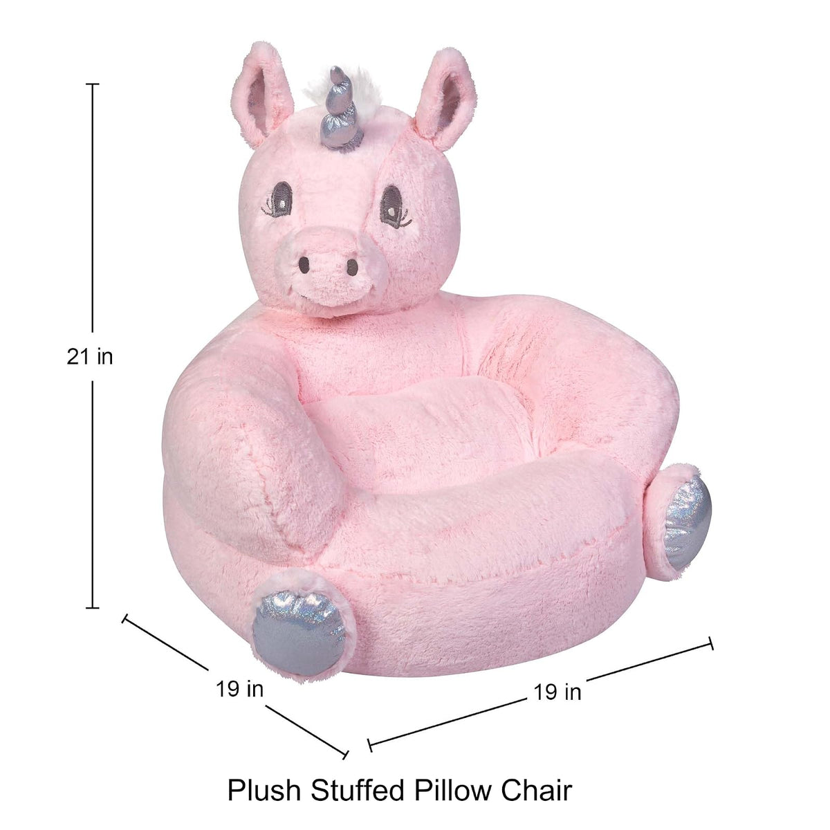 Trend Lab Silla de Peluche para niños con diseño de Unicornio Rosa