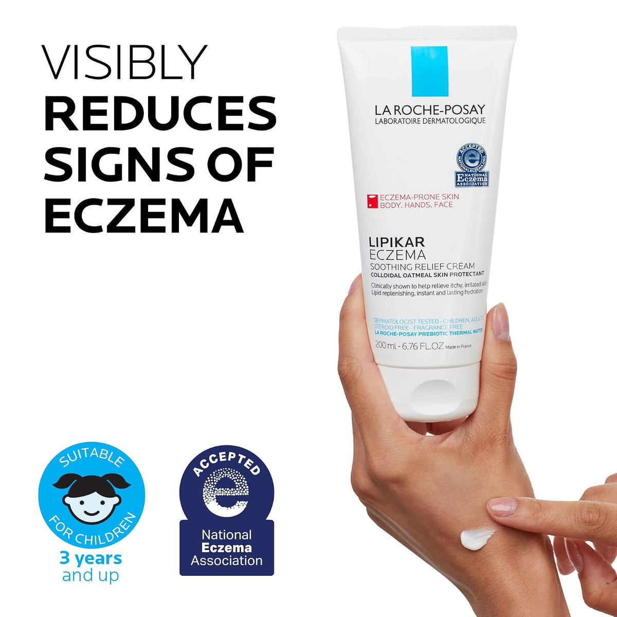 La Roche-Posay Lipikar - Crema eccema relajante con chimenea coloidal de 6,76 fl. Oz.