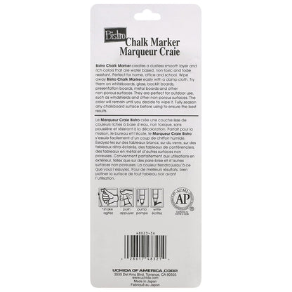 UCHIDA 48023-3A - Marcador de gis, 3 tamaños de punta, color blanco