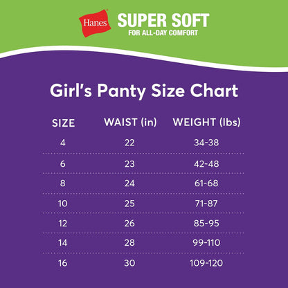 Hanes - Ropa Interior para niñas y niños pequeños, de Punto de algodón sin Etiqueta, Bragas Hipster y Bikini, Paquete múltiple (los Colores Pueden Variar)