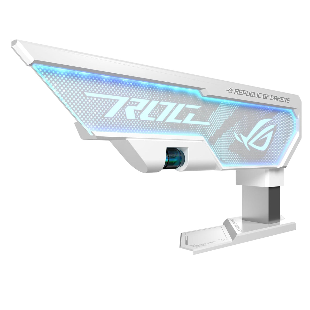 ASUS ROG Herculx - Soporte para Tarjeta gráfica Edición Blanca (diseño sin Herramientas, Nivel de Burbuja Incluido, aleación de Zinc sólido, 72-128 mm, Aura Sync)