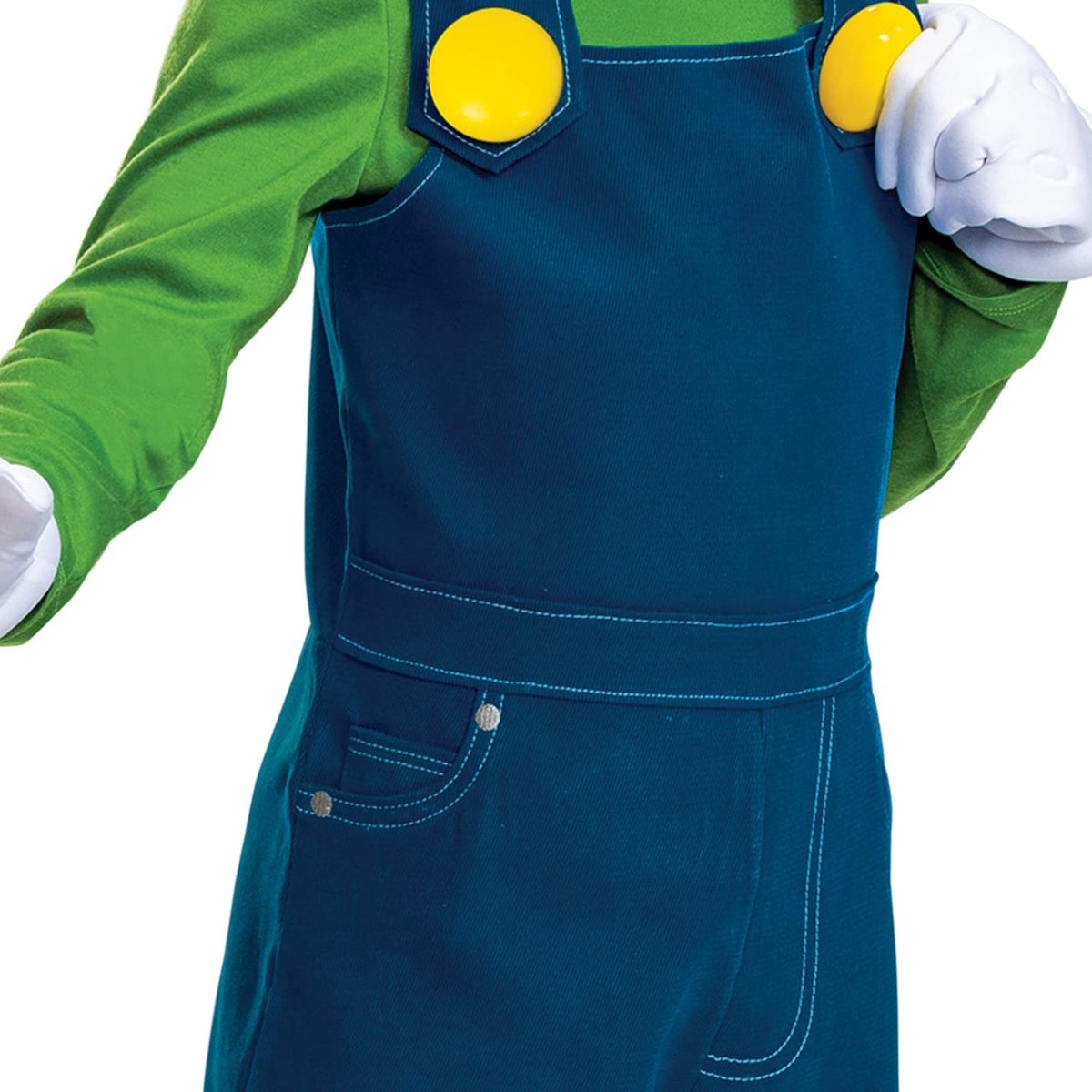 Disfraz de Luigi para niños, disfraz oficial de Super Mario Bros y accesorios para niños, tamaño (4-6)