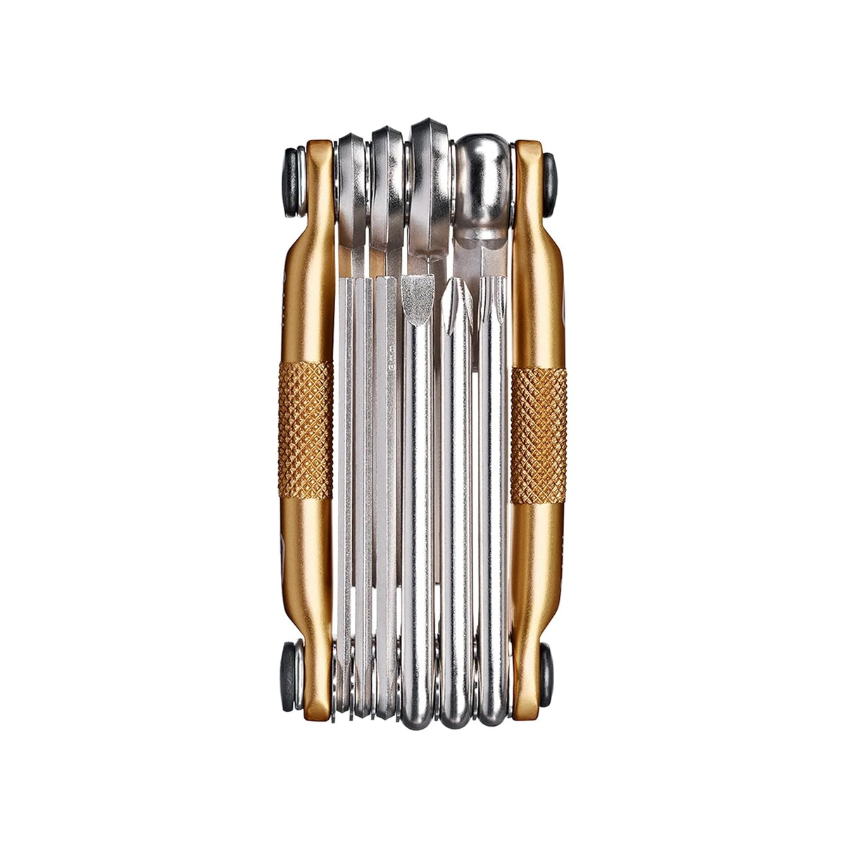 Crankbrothers Multi Tool M 10 Bike Tool - MTB Multi-Tool Gold - 10 herramientas de bicicleta (herramienta 10 en 1), ergonómicas y ligeras