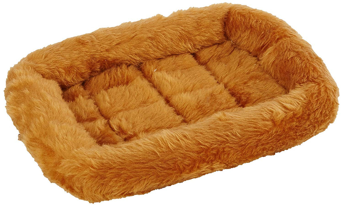 MidWest Cama para Perro o Gato con Refuerzo Acolchado - Canela - Escapada nocturna - 18 pulgadas