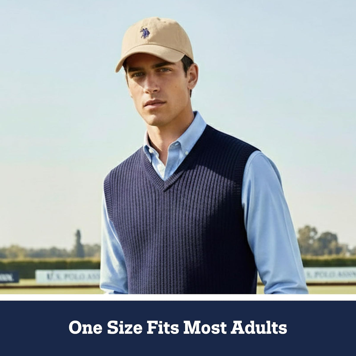 U.S. Polo Assn. Gorro de béisbol pequeño con Logotipo de Pony, 100% algodón, Gorra Ajustable