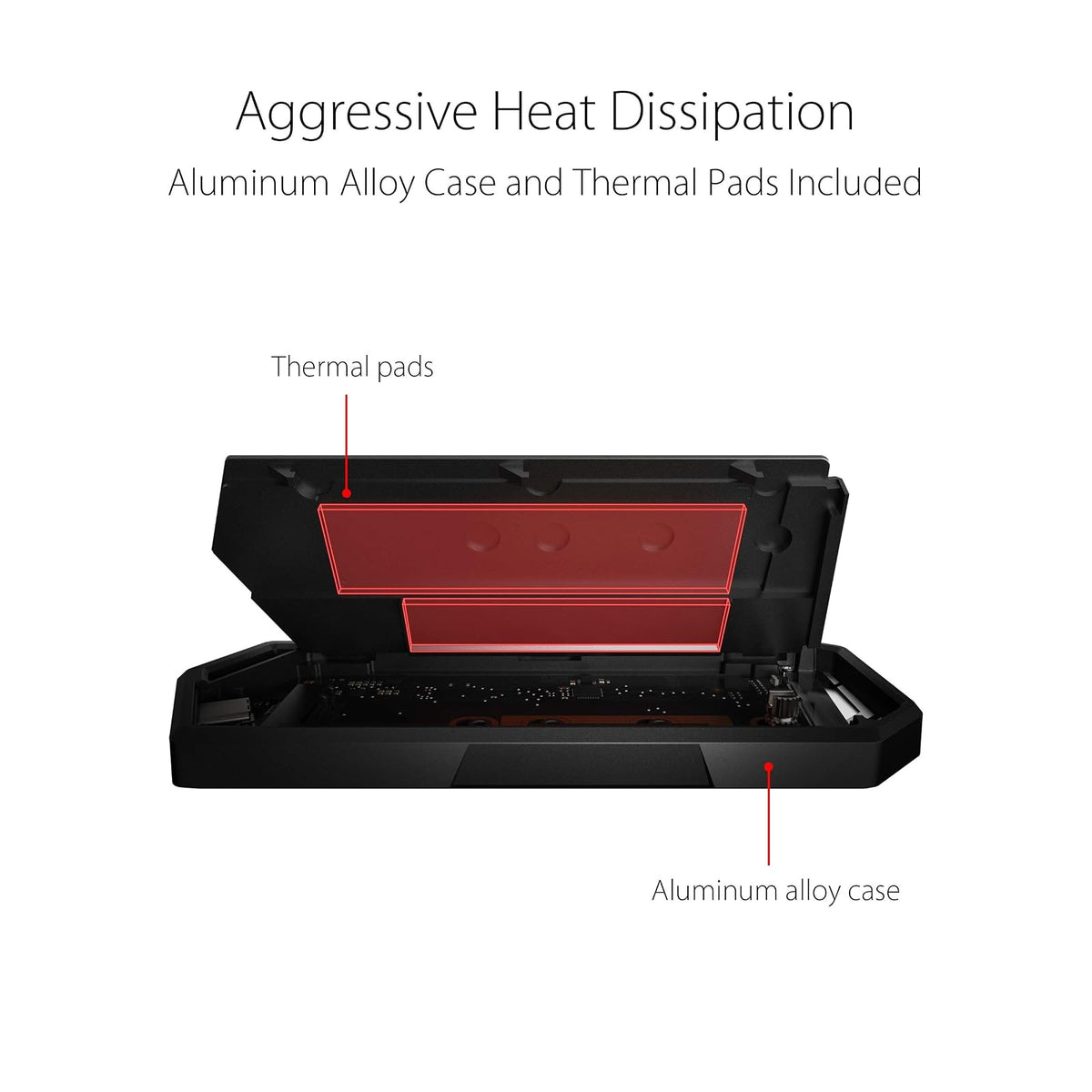ASUS ROG Strix Arion External M.2 NVMe PCIe SSD Enclosure Featuring up to 10 Gbps Transfer speeds with USB 3.2 Gen 2 Type-C and USB Type-A Cables (ESD-S1C)