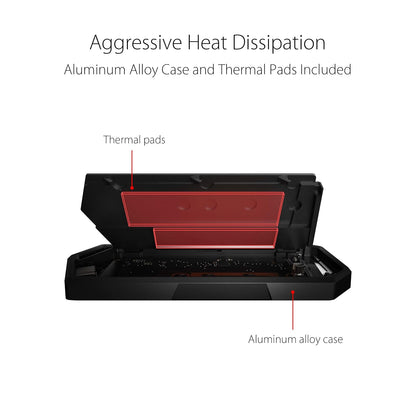 ASUS ROG Strix Arion External M.2 NVMe PCIe SSD Enclosure Featuring up to 10 Gbps Transfer speeds with USB 3.2 Gen 2 Type-C and USB Type-A Cables (ESD-S1C)