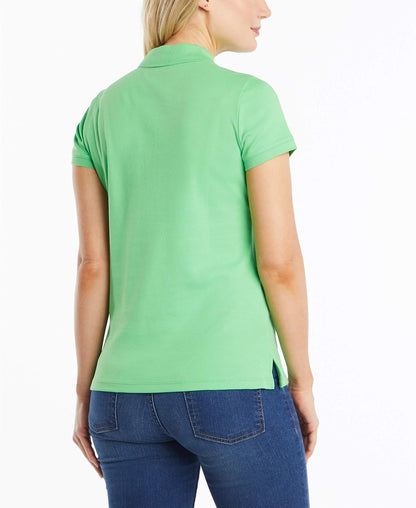 Nautica Polo de Manga Corta de 3 Botones Transpirable 100% algodón Camisa de Polo para Mujer
