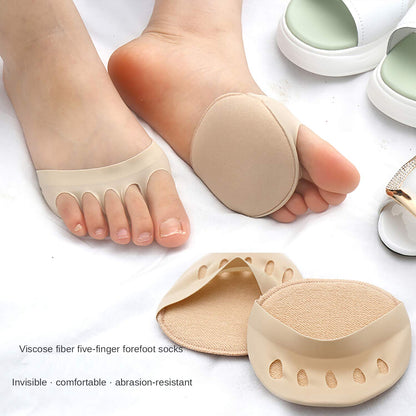 SooGree - Calcetines para dedos de los pies, 7 pares de almohadillas para orejas de tela suave de panal, almohadillas para orejas reutilizables para mujer, almohadillas para orejas metatarsianas para alivio del dolor, protector de calcetines metatarsianos