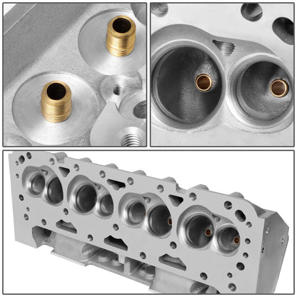 DNA Motoring CYLH-SBC-350 Cabezal Cilindro Aluminio Plateado para Motores SBC 302/327/350/383