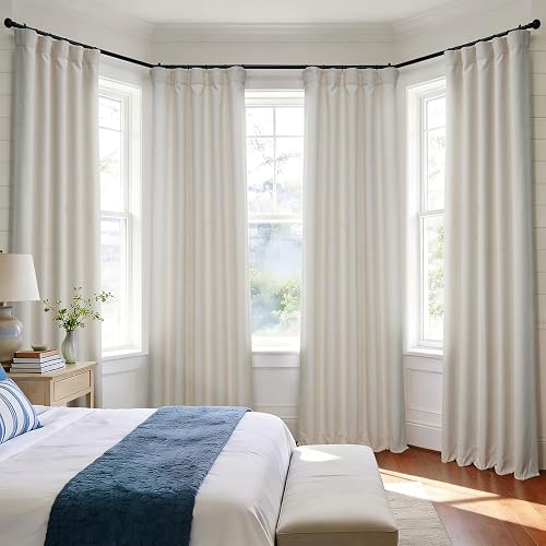 HPD Half Price Drapes - Cortinas de Lino sintético para Sala de Estar (1 Panel), 50 de Ancho x 96 de Largo, Cortinas texturizadas para oscurecer la habitación para recámara, 96 Pulgadas de Largo