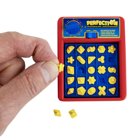 World's Smallest Perfection, juego en miniatura totalmente funcional, juego clásico de forma rápida para niños y adultos, juego de mesa, juegos familiares, juego de viaje, relleno de medias, cestas de