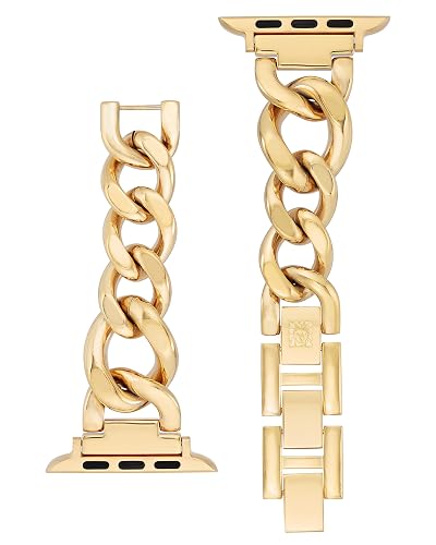 Anne Klein - Pulsera de cadena de moda para Apple Watch, segura, ajustable, correa de repuesto para Apple Watch, se adapta a la mayoría de muñecas