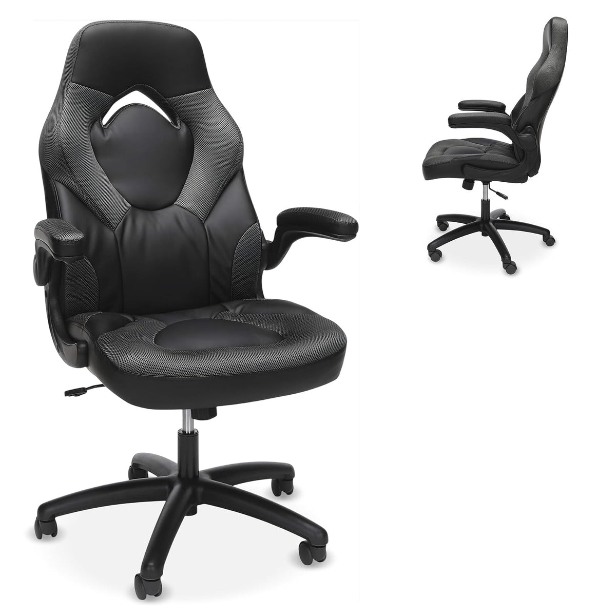 RESPAWN 3085 - Silla para Juegos - Silla para Jugadores y Oficina con reposacabezas Integrado, Bloqueo de inclinación e inclinación Ajustable, Color Gris