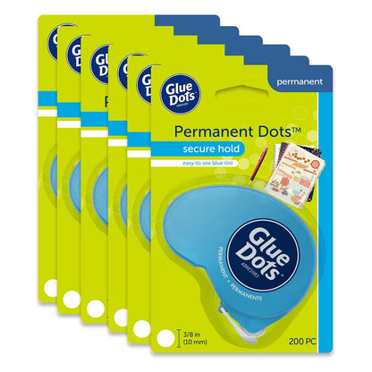 Glue Dots Dot 'n' Go Dispensador de adhesivo para pósteres, Permanente, Paquete de 6