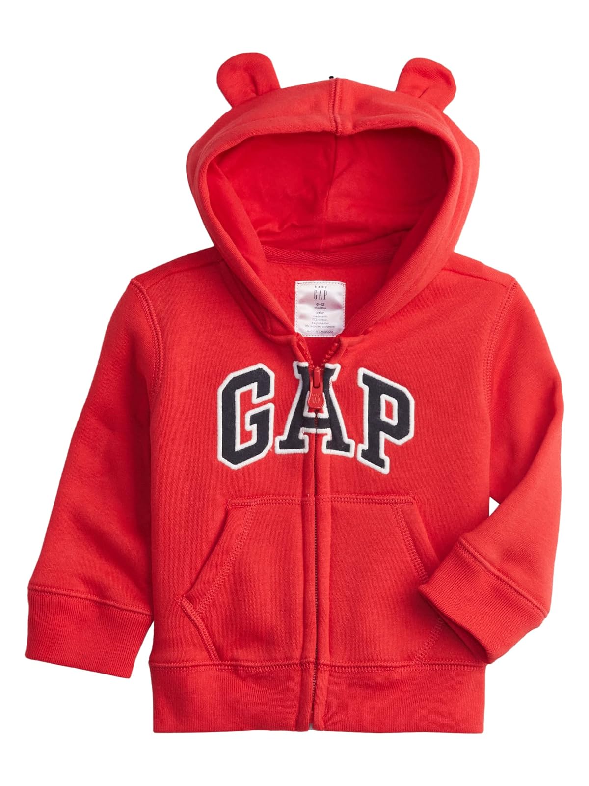 GAP Sudadera con Capucha y Cierre para Bebé y Niño - 3 Años - Rojo (Red Wagon)