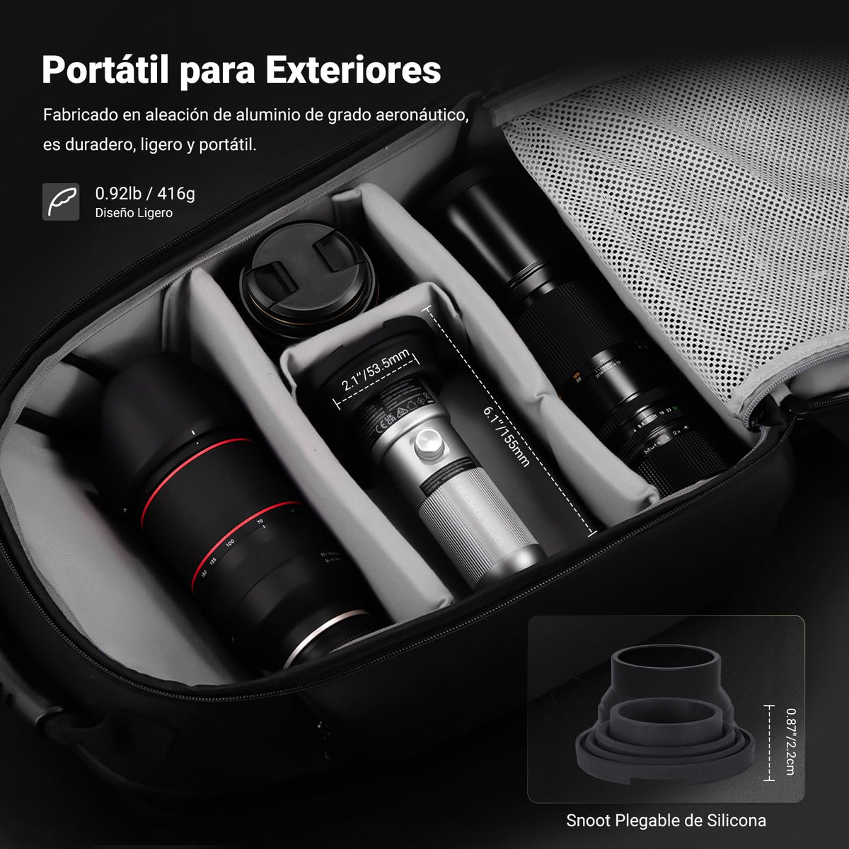 NEEWER Basics RGB Linterna Fotografía Flashlight,4 Color/20 Filtro Gobo/CRI95+/7500 mAh,10W 6300K Foco LED Portátil Vídeo Ambiental Aluminio Efecto Atardecer para Iluminación Estudio Grabación, FL10