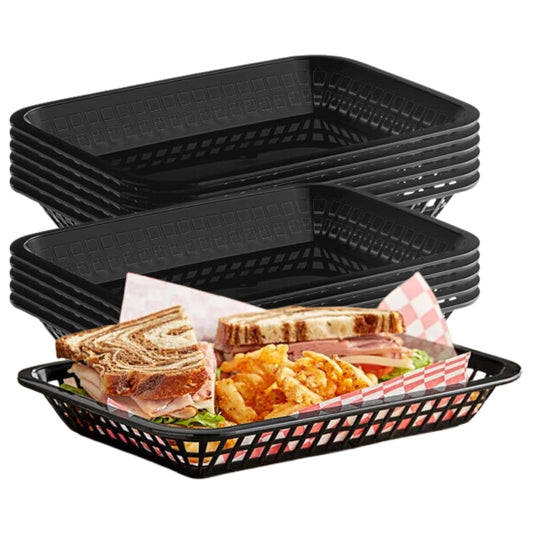 TableCraft Products C1079BK Cesta grande grande, color negro (3 cajas de 12)