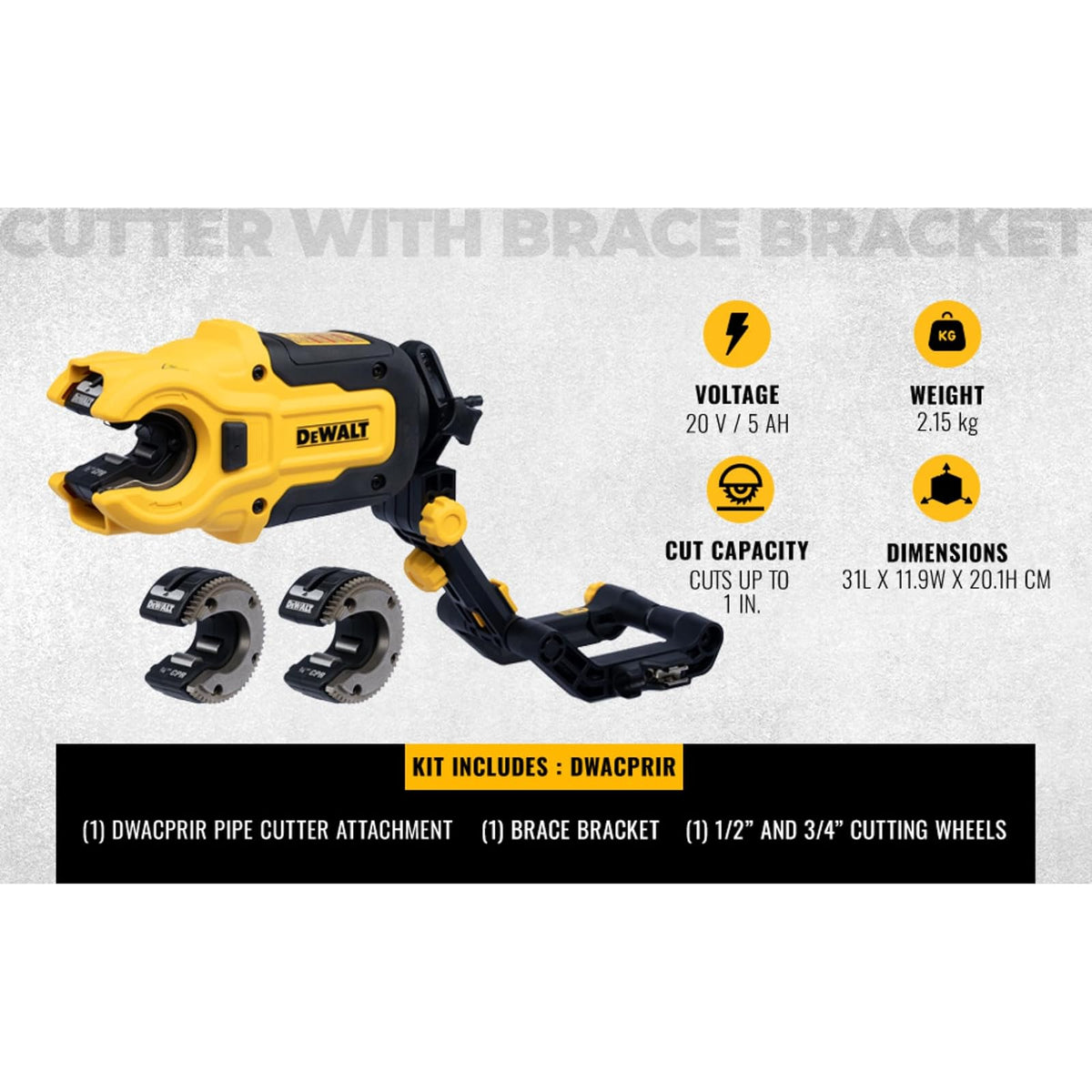 DEWALT Cortador de Tubos de Cobre IMPACT CONNECT™ (DWACPRIR)