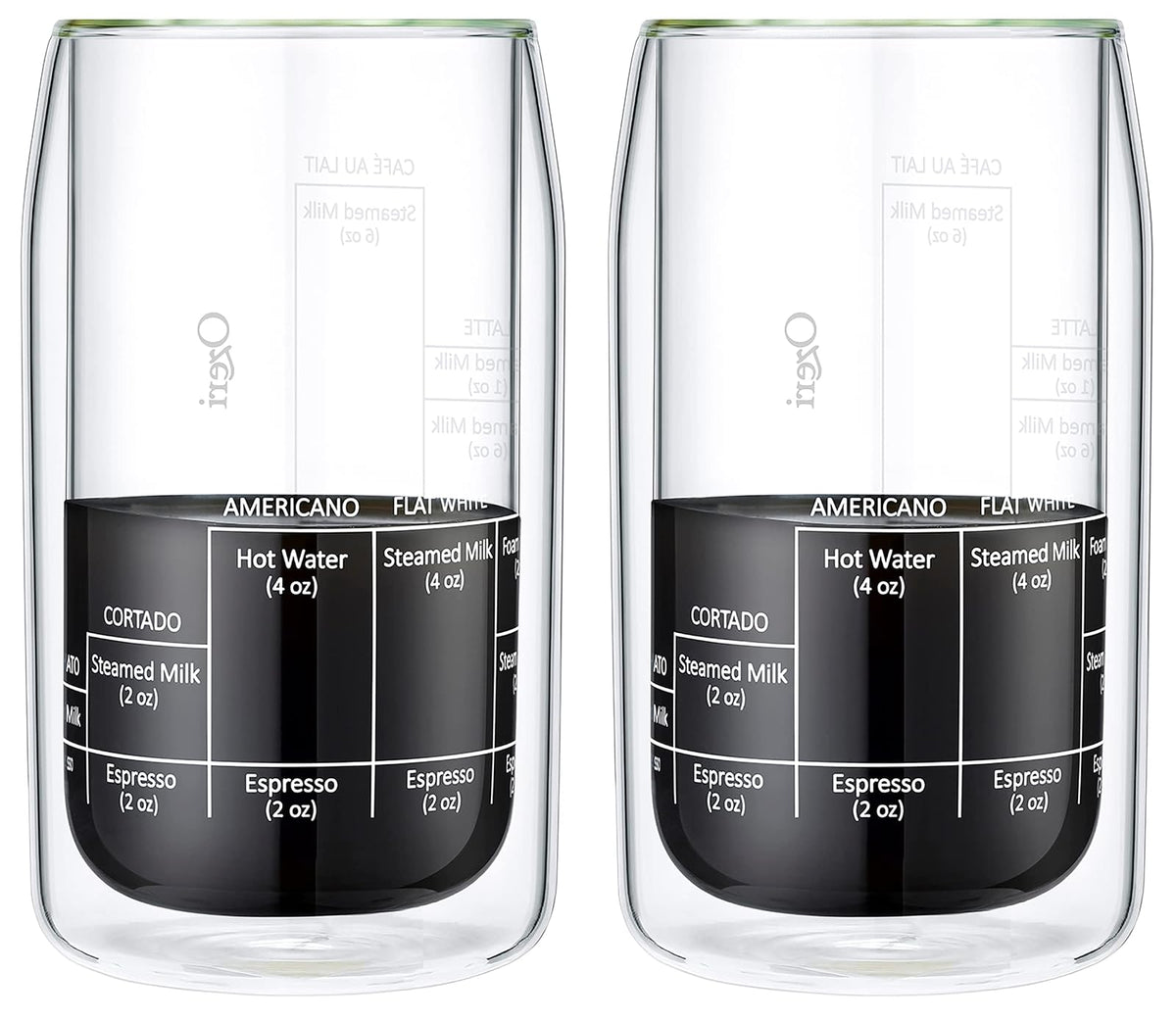Ozeri Moderna Artisan Series - Vaso de café barista de doble pared, 15 onzas, transparente