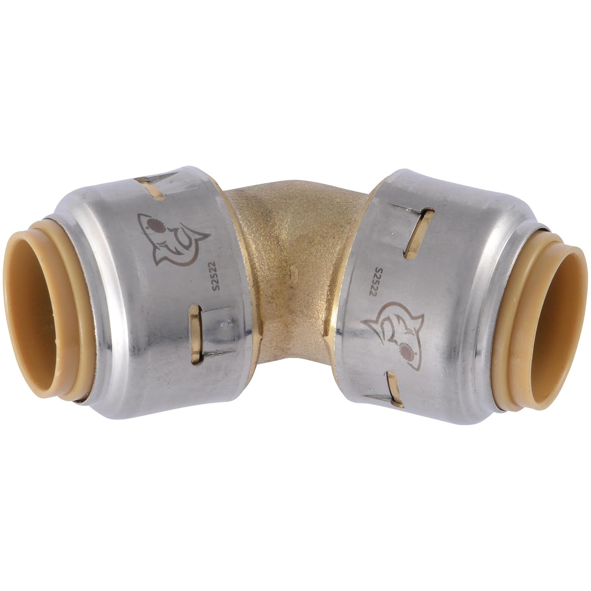 SharkBite Max Codo de 1/2 pulgada de 45 grados, empuje para conectar el accesorio de fontanería de latón, tubería PEX, cobre, CPVC, PE-RT, HDPE, UR648A
