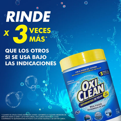 Oxiclean Versátil Quitamanchas en Polvo, Remueve Manchas De Tu Ropa, Alfombras Y Muebles Y Superficies, 2 Kg