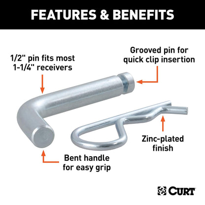 Curt 21403 Pasador de Enganche y Clip