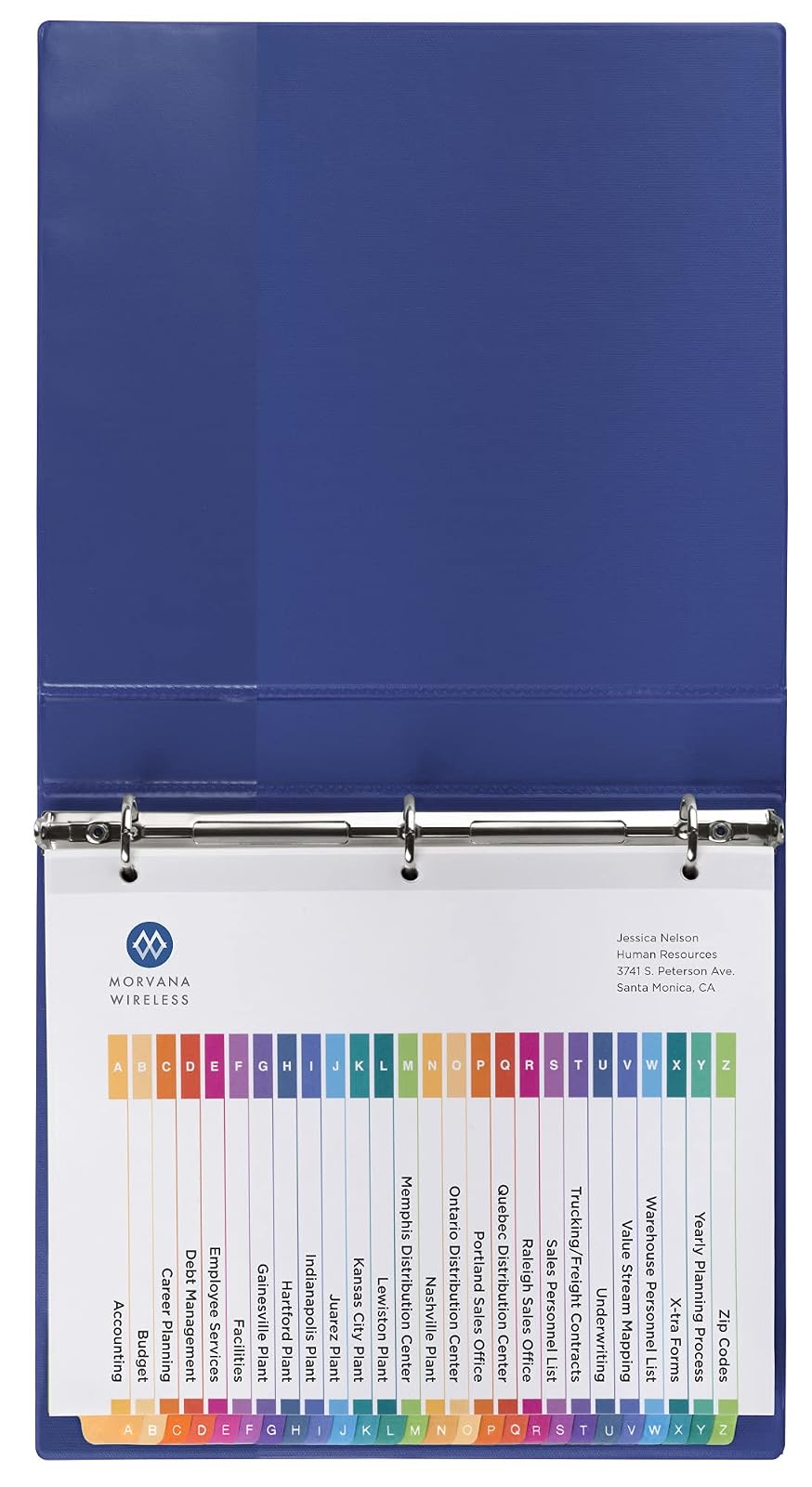 Avery A-Z Divisores para carpetas de 3 anillos, 26 pestañas por juego, tabla de contenido personalizable, pestañas multicolores, ideal para organizar informes, proyectos y más (3 juegos de 44225)