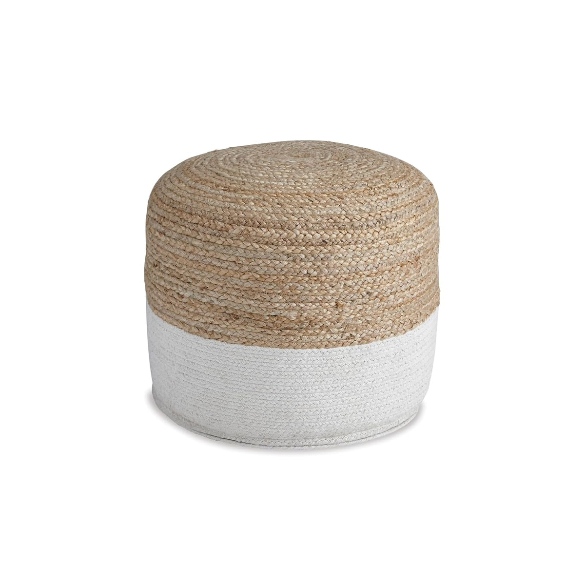 Ashley Furniture Signature Design - Sweed Valley Pouf - Comfortable Pouf & Ottoman - Casual - Natural/White