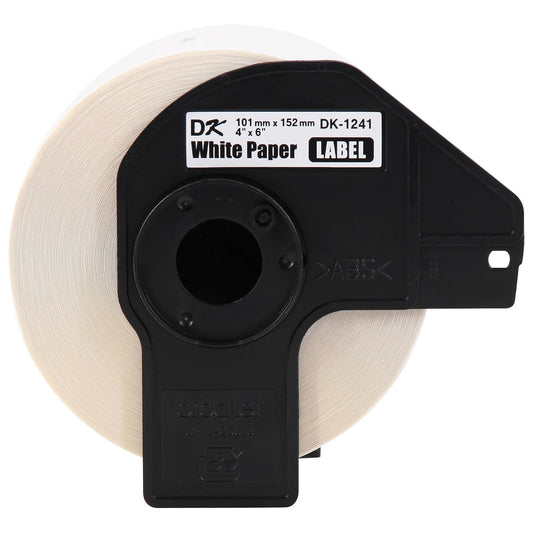 BROTHER Etiquetas precortadas DK-1241 | Compatible con Etiquetadora QL-1110NWB | Etiquetado de Envíos, Embalaje y Logística | 4"x6"