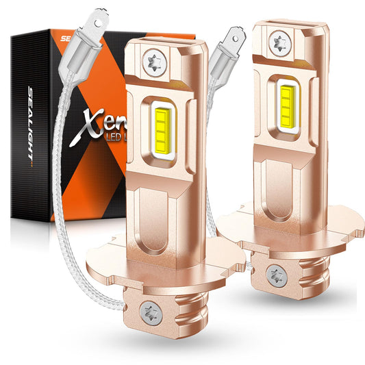 SEALIGHT H3 Foco LED Antiniebla 14000 lm 600% Súper Brillante Tamaño Pequeño con Disipación de Calor, Paquete de 2