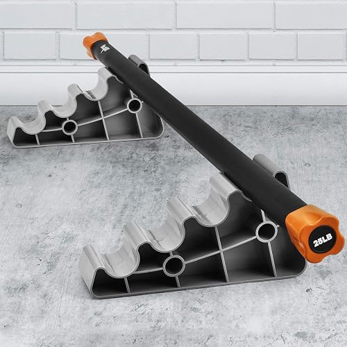 Yes4All Barra de Ejercicio Ponderada, Ideal para Terapia Física, Aeróbicos y Yoga, Varias Barras de Entrenamiento Total del Cuerpo Disponibles en 10, 15, 20, 25 y 30 Libras