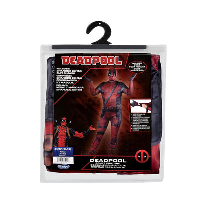 MARVEL Deadpool - Disfraz oficial de Halloween de Zentai para adultos, elastano elástico con aberturas en la muñeca (L)