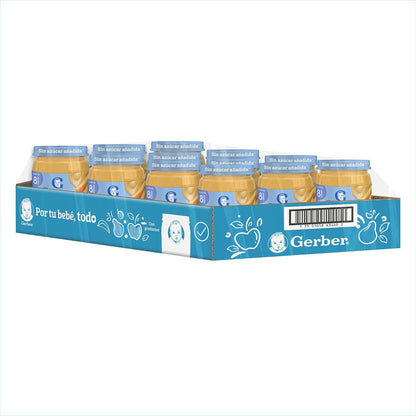 Gerber Papilla Etapa 3, A Partir de 8 Meses, Adicionado con Vitamina C, Mango, Paquete 12 Frascos de 170 g c/u