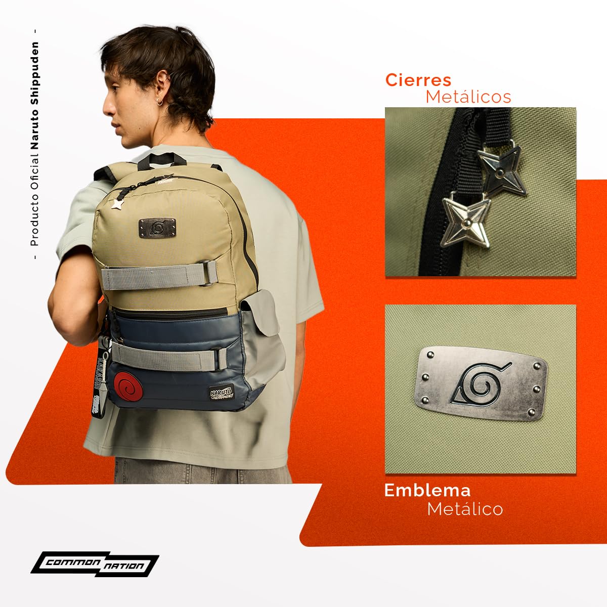 Naruto NTS005-BP156A Mochila Kakashi 19L, Verde, Grande