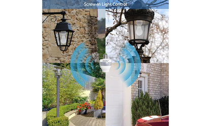 esenlite Radar Sensor de movimiento activado Retrofit LED, luz Sockets COMPATIBLES CFL foco incandescente Lámpara de luz Fixture interior mesa planta decoración para exteriores Base Fija Dusk to Dawn Dimmable Camino