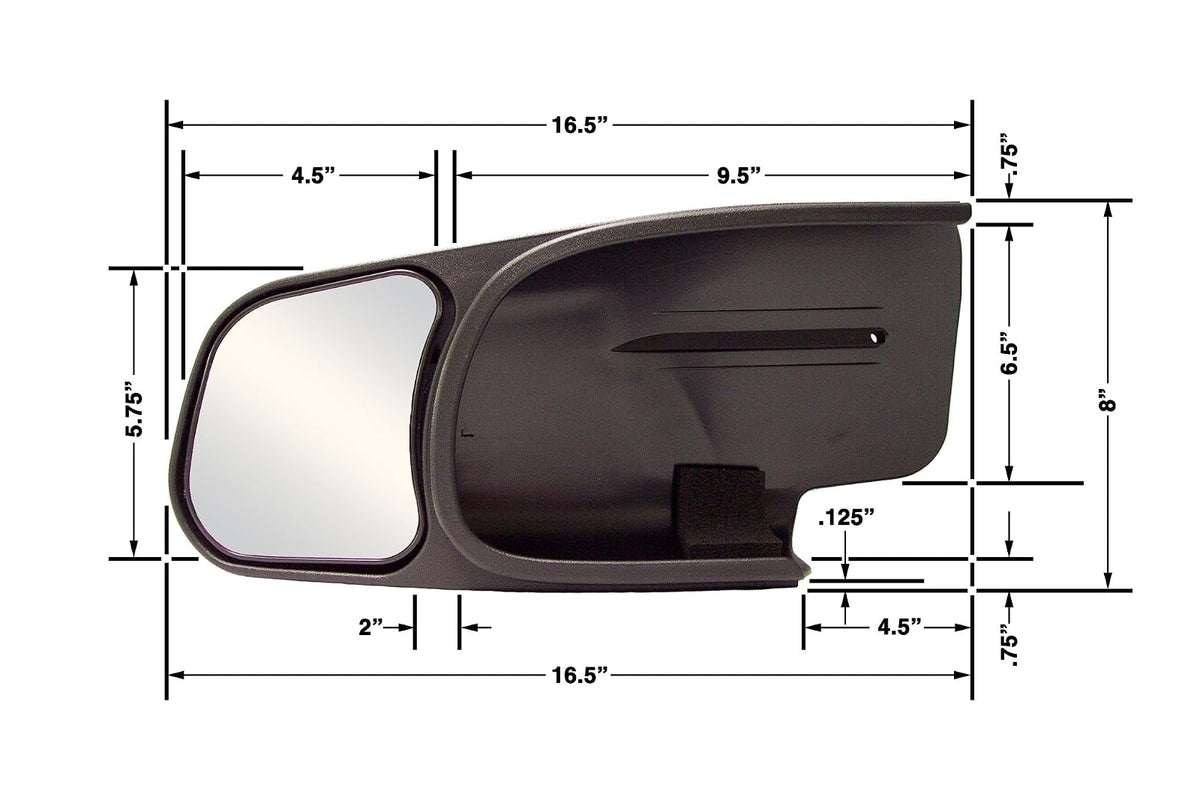 CIPA 10800 - Espejos de remolque personalizados - Chevy/GMC/Cadillac, par