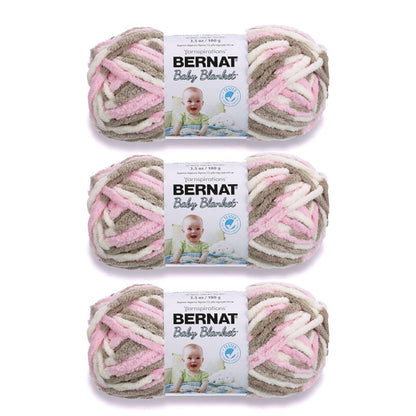 Bernat Estambre para Bebé, Paquete de 3, 100 g Poliéster - Paquete de 3 - Rosa.